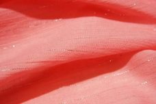 Metallic Pinstripe Gauze - Salmon