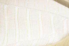 Metallic Dobby Stripe Gauze - White & Gold