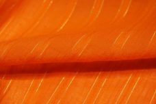 Metallic Dobby Stripe Gauze - Orange