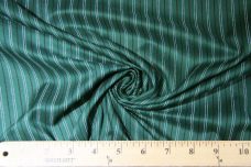 Emerald Stripe Lightweight Poly/Cotton Twill
