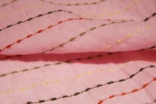Embroidered Stripe Batiste - Light Pink
