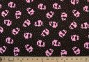 Pink & Brown Kitties Stretch Poplin