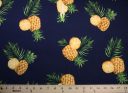 Large Pineapple Double Brushed Spandex Jersey - Navy