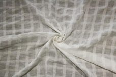 White Plaid Linen Batiste
