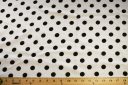 Lightweight White & Black Polkadot Rayon