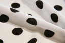 Lightweight White & Black Polkadot Rayon