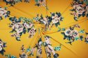 Large Floral Poly/Spandex - Canary