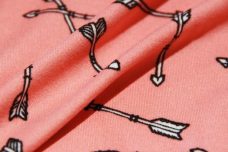 Salmon Arrows Double Brushed Spandex Jersey
