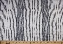 Navy & White Distressed Various Stripe Rayon/Linen Crepe