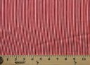 Small Red & White Stripe Rayon Crepe