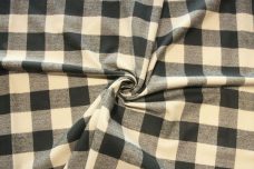 Large Slate Buffalo Plaid Organic Cotton Flannel