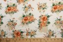 Romantic Floral Rayon - Creamsicle & White