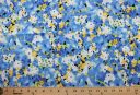 Blue & Yellow Floral Rayon