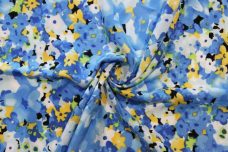 Blue & Yellow Floral Rayon