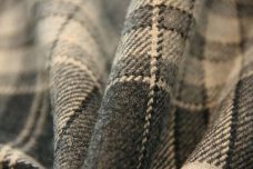 Poly/Wool Tartan - Charcoal