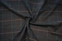 Large Windowpane Poly/Wool - Navy