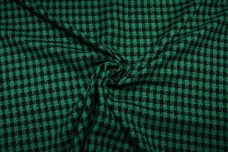 Houndstooth Poly/Wool Tweed - Emerald