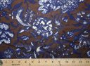 Large Brown & Navy Floral Rayon