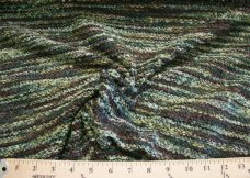 Green Poly/Wool Knit Chenille