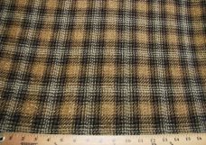 Brown Metallic Poly/Wool Plaid