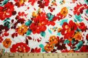 Large Red Floral Rayon