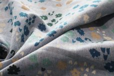Blue Floral Chambray Linen