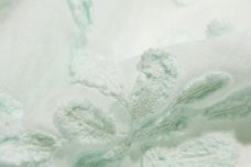 Sea Mist 3D Botanical Embroidered Cotton Voile
