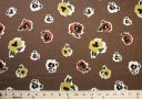 Large Brown Floral Lightweight Poly