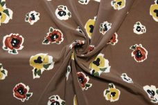 Large Brown Floral Lightweight Poly