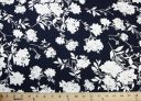 Large Navy & White Floral Silhouette Lightweight Poly
