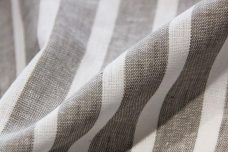 Lightweight Grey & White Stripe Linen