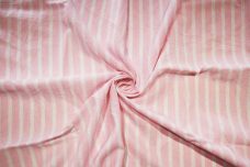 Lightweight Light Pink & White Stripe Linen