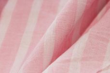 Lightweight Light Pink & White Stripe Linen
