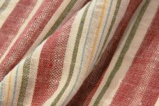Cranberry Various Stripe Linen