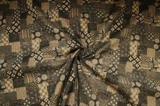 Black Patchwork Linen