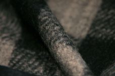 Black & Grey Plaid Wool Felt
