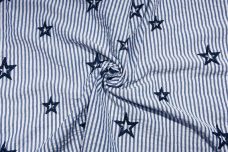 Embroidered Stars on Striped Seersucker