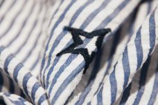 Embroidered Stars on Striped Seersucker