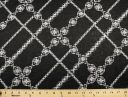 Black & White Floral Diamond Cotton Batiste Eyelet