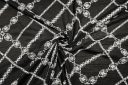 Black & White Floral Diamond Cotton Batiste Eyelet