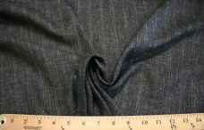 Black Subtle Pinstripe Wool