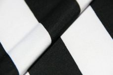 Lightweight Black & White 1+1/4" Stripe Spandex