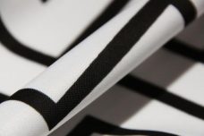 Black & White Chevron Interlock Knit