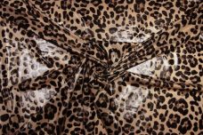 Shiny Cheetah Spandex - Tan