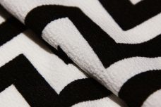 White & Black Chevron Double Knit