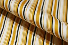 Stretch Poplin Stripe - Mustard