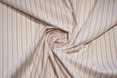 Stretch Poplin Stripe - Coral