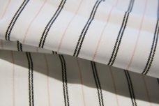 Large Pinstripe Poplin - Black & Blush