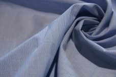 Blue Micro Stripe Cotton Poplin