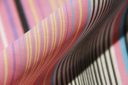 Various Stripe Silk Batiste - Salmon